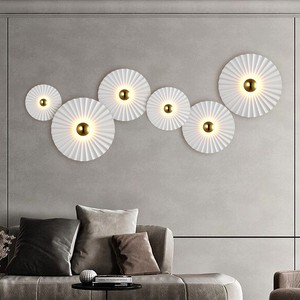 Modern Minimalist Chinese Origami Lotus <b>Leaf</b> Style Wall Lamp Creative Design for Living Room Dining Corridor Villa Showroom - Product Image 6