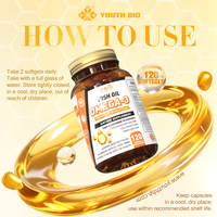 Huile de poisson 2000mg Oméga-3 EPA DHA, gélules à croûte entérique, superaliment quotidien, Halal, pour adultes, OEM, marque privée, stock disponible, 120 gélules