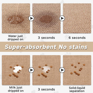 Tapis d'alimentation pour animaux de compagnie, rectangulaire, 35x50cm, en matériaux mélangés, lavable, tapis pour nourriture pour chien, antidérapant, absorbant, tapis d'entraînement - Product Image 4