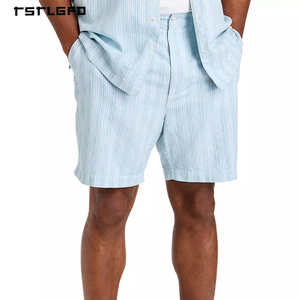 Pantalones Cortos Casuales de Algodón Puro para Hombre, Ligeros, Transpirables, Ropa de Playa de Verano, Certificación GOTS, Logotipo Personalizado, Ropa Urbana, Marca Privada - Product Image 1