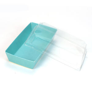 กล่องใส่ขนมแบบใส ฝาพลาสติกแบบนูนลาย<span class=keywords><strong>ช็อกโกแลต</strong></span> สำหรับเสิร์ฟ<span class=keywords><strong>เค้ก</strong></span>ชิ้นเล็กและขนมอบ - Product Image 2