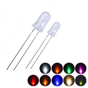 50pcs matte finish F3MM 5mm Mist <b>Diffusion</b> <b>LED</b> Diode Kits Green/Red/Blue/Yellow/White orange warm white Light Emitting Diodes - Product Image 1