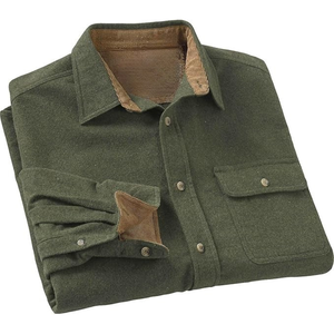 Warm Green <b>Flannel</b> <b>Shirt</b> with Suede Collar for <b>Men</b> Winter Casual Long Sleeve <b>Shirt</b> Soft Thick Plaid Style Outdoor Workwear - Product Image 3