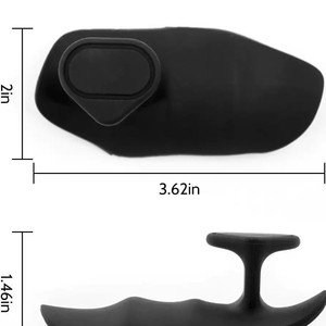 Ejercitador de agarre de mano de 3.62in x 2in, protector de palma antideslizante de goma, entrenador de dedos para adultos, fitness, levantamiento de pesas - Product Image 1