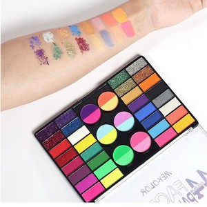 Cross-Border 44-Color No tóxico Acuarela Soluble en agua <span class=keywords><strong>Pintura</strong></span> facial Uso moderno <span class=keywords><strong>para</strong></span> adultos Halloween Navidad Escenario <span class=keywords><strong>Pintura</strong></span> corporal - Product Image 6