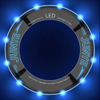 Disque volant LED personnalisable et léger, étanche, anti-perte, avec perles lumineuses à changement de couleur pour anniversaires et activités de plein air