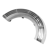 Grille de drainage linéaire flexible en acier galvanisé courbé sur mesure pour sols de forme spéciale