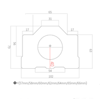 Support de moteur de broche CNC de 65 mm, support de montage, pince de fixation, boîtier de support CNC