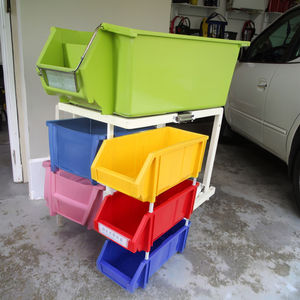 Clear Prullenbak Industriële Organizer Wit Gereedschap Plank Stapelbare Zware <span class=keywords><strong>Plastic</strong></span> Bakken Opbergdozen <span class=keywords><strong>Plastic</strong></span> Omzetdoos - Product Image 4