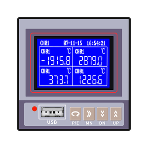 Custom 4Channel Digital <b>Temperature</b> Data <b>Logger</b> Industrial Monochrome Recorder with Sensor - Product Image 3