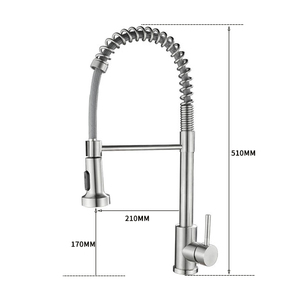 Черный кухонный кран с выдвижным распылителем - Product Image 5