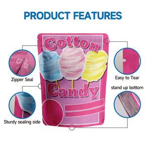En stock, MOQ bajo, estilos variados, bolsas de mylar comestibles con forma de flor de caramelo troqueladas, a prueba de olores, de 3.5g, 7g, 14g, 28g, 1lb, con cajas. - Product Image 4