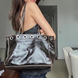 Nouveauté Sac fourre-tout pratique Burst Crack Sac à bandoulière en cuir PU pour femmes - Product Image 1