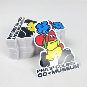 Etiqueta adhesiva con logotipo personalizado <span class=keywords><strong>de</strong></span> marca, vinilo impermeable, PVC, letra holográfica, troquelado, para promoción - Product Image 4