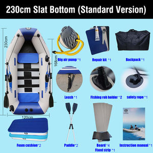 Kayak gonflable en PVC Hot Selling Solar Marine B230-1 <span class=keywords><strong>de</strong></span> 230 cm <span class=keywords><strong>pour</strong></span> 3 personnes, canoë avec plancher en bois, bateau <span class=keywords><strong>de</strong></span> pêche avec accessoires d'aviron - Product Image 2