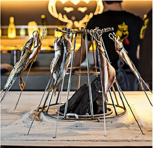 Centro de cocina Robatakyaki multifunción japonés fusión comercial especial Reunión de centro de cocina <span class=keywords><strong>Robota</strong></span> eléctrico Modular - Product Image 5