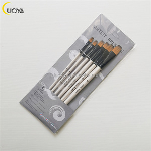<strong>Best</strong> Nylon Round and Flat <strong>Paint</strong> <strong>Brushes</strong> for Watercolor <strong>Artists</strong> Fine Art Drawing <strong>Brush</strong> with Wood Handle Price for Size - Product Image 3