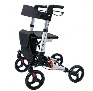 Déambulateur pliant léger en aluminium Bliss Medical Transport avec siège, pratique <span class=keywords><strong>pour</strong></span> les personnes âgées et les seniors - Product Image 3