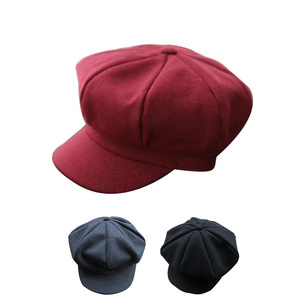 Béret Newsboy Femme Automne Hiver, Casquette Classique 8 Panneaux en Daim Style Baker Boy, Chapeau Octogonal Vintage Cabbie, Chapeau de Peintre Décontracté - Product Image 1
