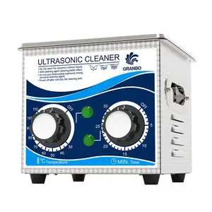 ultrasonic cleaner 1l Suppliers-Pembersih Ultrasonik Portabel 1L 60W/120W, Pemanas Waktu Mekanis, Suku Cadang Rumah Tangga, Mesin Cuci