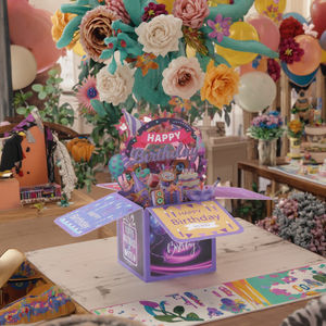 Factory Supplies Christmas Birthday 3D Pop <strong>Surprise</strong> Box Greeting Card Voice Recorder Paper Art Gift <strong>Invitation</strong> Cards for <strong>Party</strong> - Product Image 2