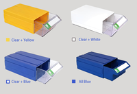 Boîte de rangement modulaire en plastique transparent pour briques, quincaillerie, vis et petites pièces - Rangement écologique pour l'organisation de la maison