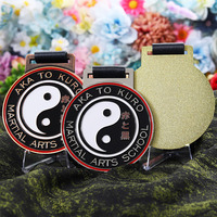 Médailles de prix en or, argent et bronze Bagua 3D personnalisées pour enfants Sports Judo Karaté Taekwondo Médailles d'art martial pour l'école
