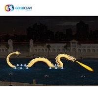 Conception Gratuite : Fontaine à Jet de Flamme Sculpture Dragon pour le Projet Global Village de Dubaï