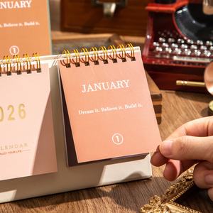 2026 डबल पंक्ति डेस्कटॉप कार्यालय सजावट के साथ क्रॉस-बॉर्डर इंग्लिश टेबल कैलेंडर - Product Image 4