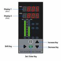 Contrôleur intelligent de niveau de liquide à double canal avec affichage numérique, pression, température, sortie RS485 Modbus 4-20mA, OEM/ODM