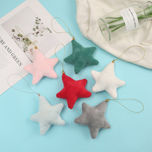 Decorazioni appese in velluto con stella di peluche 10 cm di natale per festa di <span class=keywords><strong>capodanno</strong></span> feste decorazioni per caminetto - Product Image 2