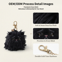 DIADIA Luxe Breloque de sac personnalisée en peluche chat moelleux Kawaii, Porte-clés, Accessoire mignon Indie, Pendentif privé, Compagnon IA