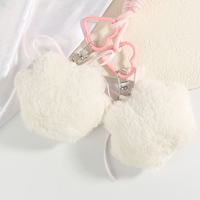 Cadeau d'anniversaire, mini sac en crochet fait main avec un nœud en forme de cœur, pendentif pour téléphone portable, porte-clés mignon en peluche en forme de patte de chat pour filles