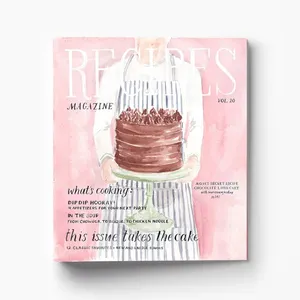 Hot Selling Custom Available Magazine Cover 3-Ring Rezept Kochbuch Binder als Rezept Organisation mit Tab Dividers verfügbar