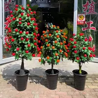 Реалистичное искусственное оранжевое дерево цветок в горшке бонсай украшение растения милое искусственное растение имитация растительного дерева