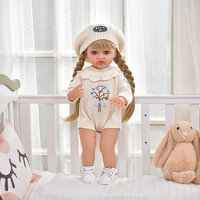 Nouvelle Poupée Reborn Bébé en Silicone Vinyle Doux 55 cm pour Enfants, Jouet avec Fonction de Conversation