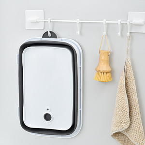 Cesta de drenaje plegable colgante para lavabo de lavado de platos, cesta de almacenamiento rectangular para lavabo de limpieza de cocina - Product Image 5