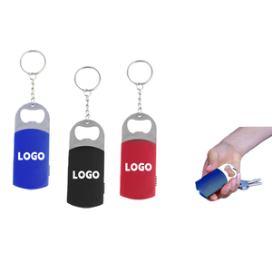 Custom Logo Promotion Gift LED Flashlight Mini Bright Key Ring Portable Pocket Torch with Steel Keyring LED 1M/3FT Tape Measure