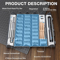 Kit de mini perceuse électrique 127 en 1, outils de réparation manuels, jeu de tournevis multifonction, embouts de tournevis CR-V pour téléphone et ordinateur