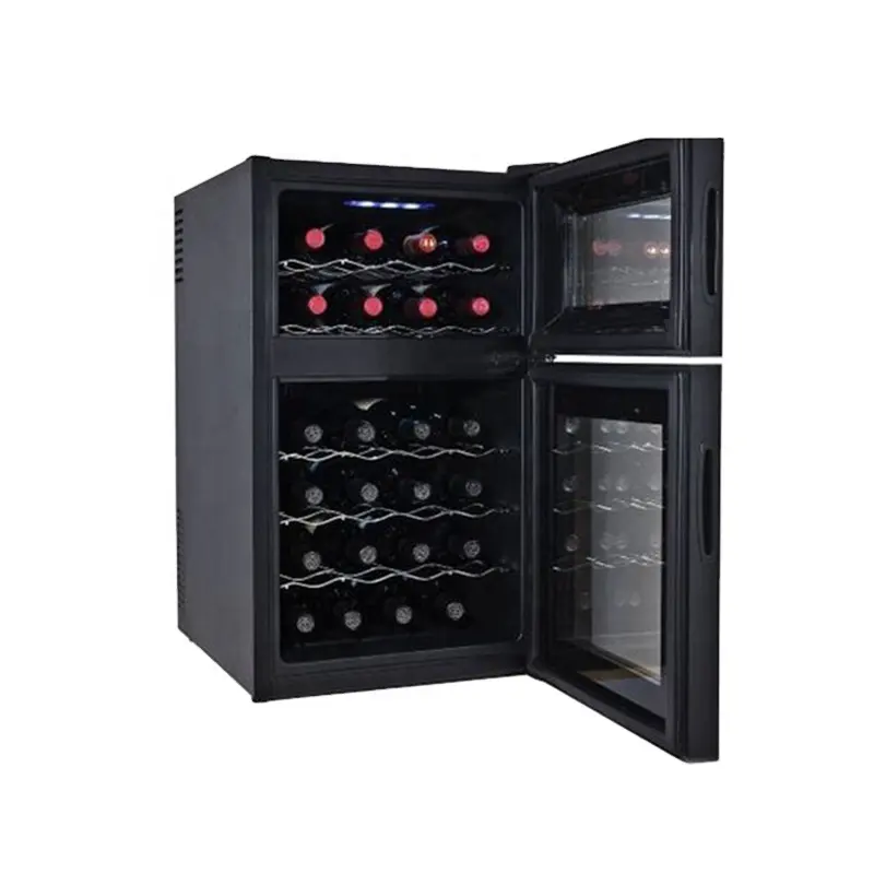 24ボトルワイン冷蔵庫、赤ワイン用冷蔵庫、デュアルゾーンワインクーラー