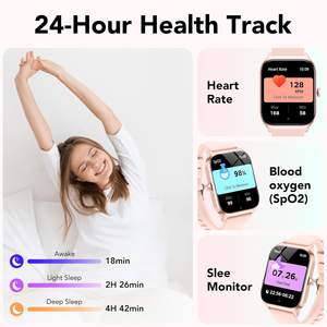 Reloj Inteligente para <span class=keywords><strong>Mujer</strong></span> de 1.85'' con Llamadas, Asistente de Voz con IA, 115 Modos Deportivos, Podómetro, Monitor de Sueño y Frecuencia Cardíaca, Rastreador de Actividad Física, Cuadrado - Product Image 5