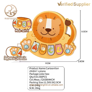 Juguete de piano para bebé inspirado en Montessori, instrumento Musical de dibujos animados, características iluminadas, juego educativo para niños y niñas, hecho de plástico - Product Image 4