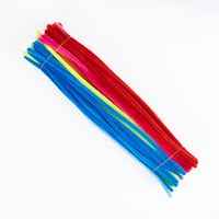 Lot de 10 couleurs de tiges chenille en gros, diamètre 6 mm, 30 cm, en velours duveteux et moelleux, pour bricolage, kits de fils duveteux pour enfants