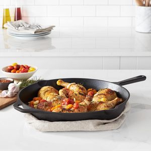 Padella Classica in Ghisa da 30 cm (12 Pollici) Compatibile con Induzione, Fondo Piatto, per Griglia a Gas, Utensili da Cucina, <span class=keywords><strong>Accordo</strong></span> OEM - Product Image 6