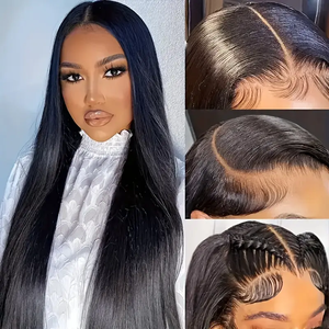 MUNONG Perruques Lace Front HD 13x6 de 30 pouces, <span class=keywords><strong>Cheveux</strong></span> Humains Lisses, Densité 200%, Sans Colle, Pré-épilées pour Femmes - Product Image 5