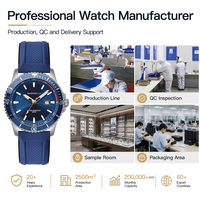 Montre à quartz pour homme, logo personnalisé, marque privée, OEM, ODM, boîtier en acier inoxydable, bracelet en silicone, date analogique, aiguille simple, fabricant