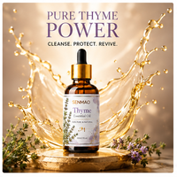 Huile essentielle de thym pure et naturelle ; antivirale et stimulante du système immunitaire ; adaptée aux diffuseurs d'aromathérapie.