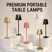 Lampe de bureau LED moderne et simple avec interrupteur tactile, 3 températures de couleur, gradation progressive, rechargeable, lampe de chevet
