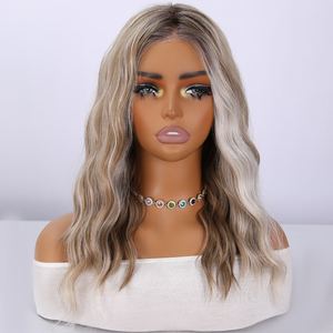 Nouvelle mode 2026 Perruque bouclée dégradée brune en dentelle synthétique 15,5*4cm Élégante SM9203 Appelz-moi pour confirmer l'inventaire - Product Image 1