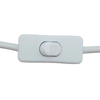 Interruptor de Cable Unipolar/Bipolar de 250V 2A 303 con Herrajes de Cobre, Protección IP30, para Luminarias de Mesa